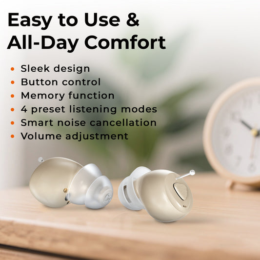 Rechargeable OTC Hearing Aids with Natural Sound, Intelligent Noise Reduction