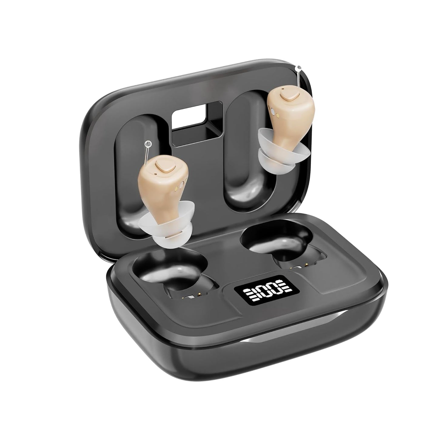 Invisible In-Ear Hearing Aid with One Button Control