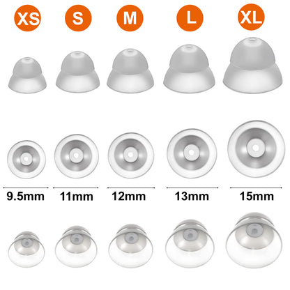 Double-layer Ear Domes for BIBIED CIC Hearing Aids  (3 Pairs)